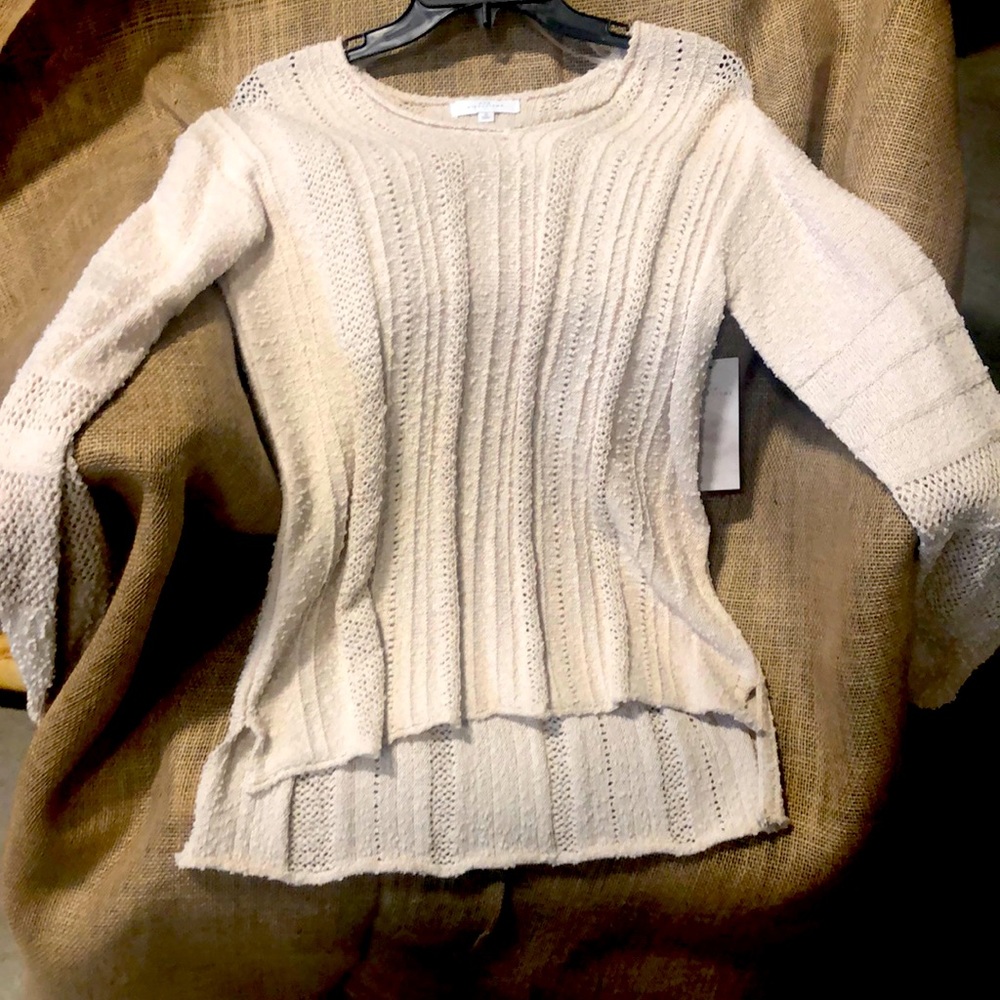 Super Comfy Cream Sweater , longer in back
